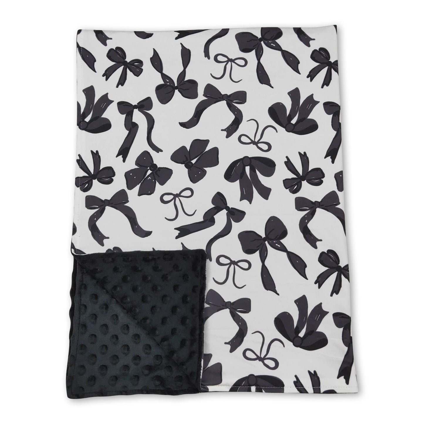 Black Bows Minky Blanket