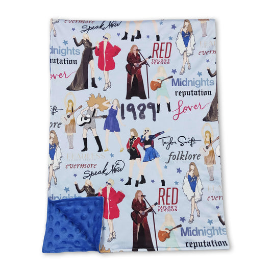 Blue Swifty Minky Blanket