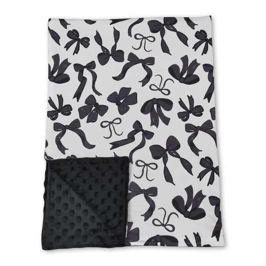 Black Bows Minky Blanket