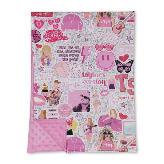 Pink Swifty Minky Blanket